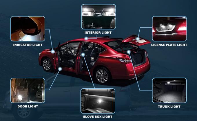 194 автомобильных электрической лампочки 6500K СИД заклинивают T10 SMD 5050 откалывают 8