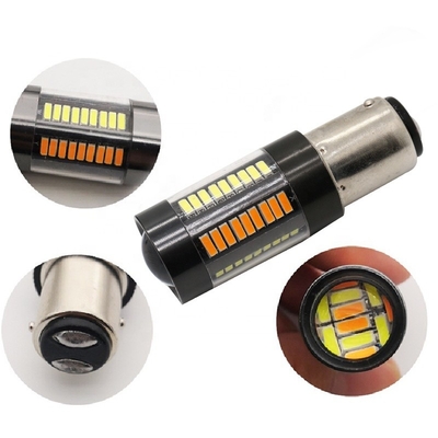 Света поворотника 1157 тормоза СИД 3157 7443 4014 Switchback двойного цвета 66SMD белый желтый 12V