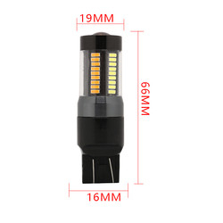 Света поворотника 1157 тормоза СИД 3157 7443 4014 Switchback двойного цвета 66SMD белый желтый 12V