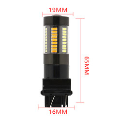Света поворотника 1157 тормоза СИД 3157 7443 4014 Switchback двойного цвета 66SMD белый желтый 12V