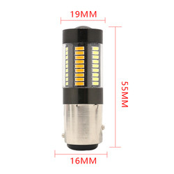 Света поворотника 1157 тормоза СИД 3157 7443 4014 Switchback двойного цвета 66SMD белый желтый 12V