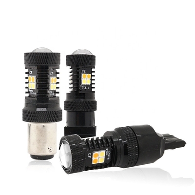 Света поворотника тормоза СИД Switchback 12V двойного цвета белые желтые 1157 3157 7443 3030 16SMD