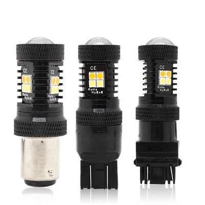 Света поворотника тормоза СИД Switchback 12V двойного цвета белые желтые 1157 3157 7443 3030 16SMD