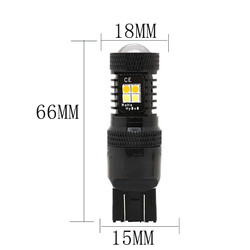 Света поворотника тормоза СИД Switchback 12V двойного цвета белые желтые 1157 3157 7443 3030 16SMD