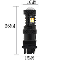 Света поворотника тормоза СИД Switchback 12V двойного цвета белые желтые 1157 3157 7443 3030 16SMD