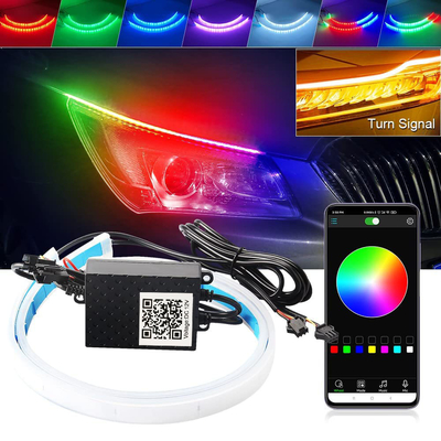 Switchback RGB бега времени дня СИД управлением DRL ПРИЛОЖЕНИЯ светлый всеобщий неоновый водоустойчивый