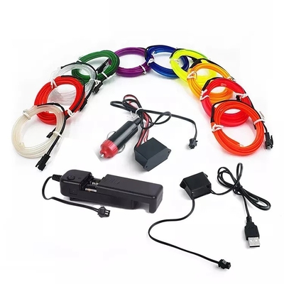 Автомобиля провода RGB цепь световых маяков USB DIY светов атмосферы неонового декоративного EL внутренняя холодная