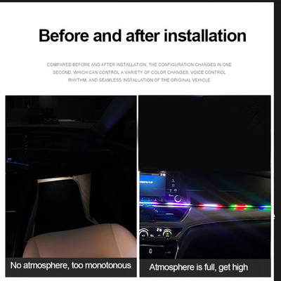 DC5V-12V RGB LED Автомобильное внутреннее оформление Атмосфера Светлое акриловое управление APP Скрытый стиль