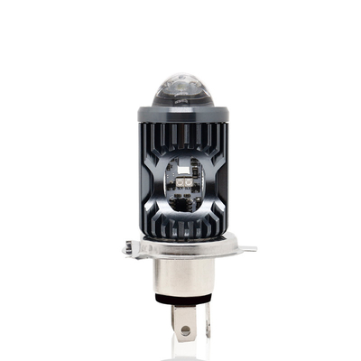 Мини светофор DRL Мотоцикл светодиодный фары лампочка H4 H6 BA20D P15D Автомобиль Рыбоглазный проектор Объектив двойного цвета
