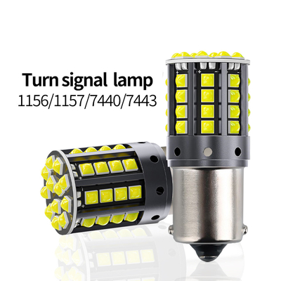 Белый алюминиевый сплав светодиодный поворотный сигнал 1156 1157 T20 3030 44SMD обратный свет 12V 24V