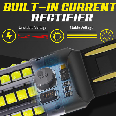 Белый алюминиевый сплав светодиодный поворотный сигнал 1156 1157 T20 3030 44SMD обратный свет 12V 24V