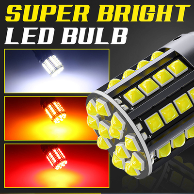 Белый алюминиевый сплав светодиодный поворотный сигнал 1156 1157 T20 3030 44SMD обратный свет 12V 24V
