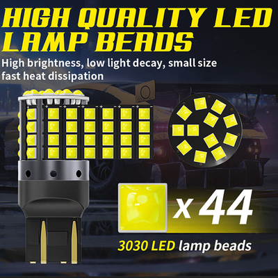Белый алюминиевый сплав светодиодный поворотный сигнал 1156 1157 T20 3030 44SMD обратный свет 12V 24V
