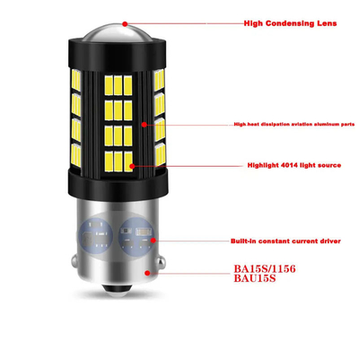 1157 1156 4014 66 SMD светодиодный тормозный фонарь Автомобиль с обратным движением