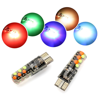 Яркость Новый тип автомобиля Внутренняя светодиодная лампочка T10 5050 6SMD RGB цвет С RGB С дистанционным светодиодом мигающие огни