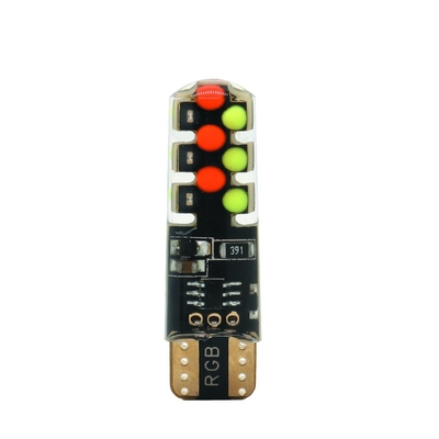 Яркость Новый тип автомобиля Внутренняя светодиодная лампочка T10 5050 6SMD RGB цвет С RGB С дистанционным светодиодом мигающие огни