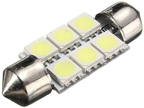 Купола шарика лампы светов автомобиля СИД 6SMD фестона C5W 5050 DC 12V 31mm внутреннего голубой белый 36mm 39mm 41mm